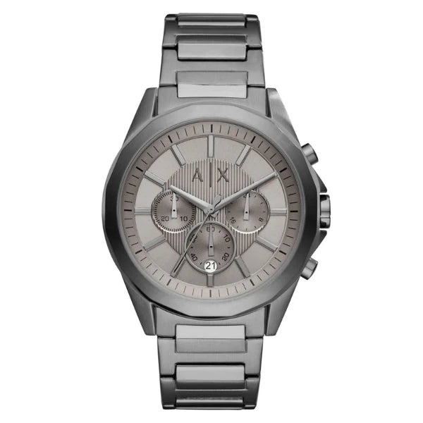 Armani Exchange Drexler AX2603 Men's Chronograph Watch – Grey Dial with Stainless Steel Bracelet