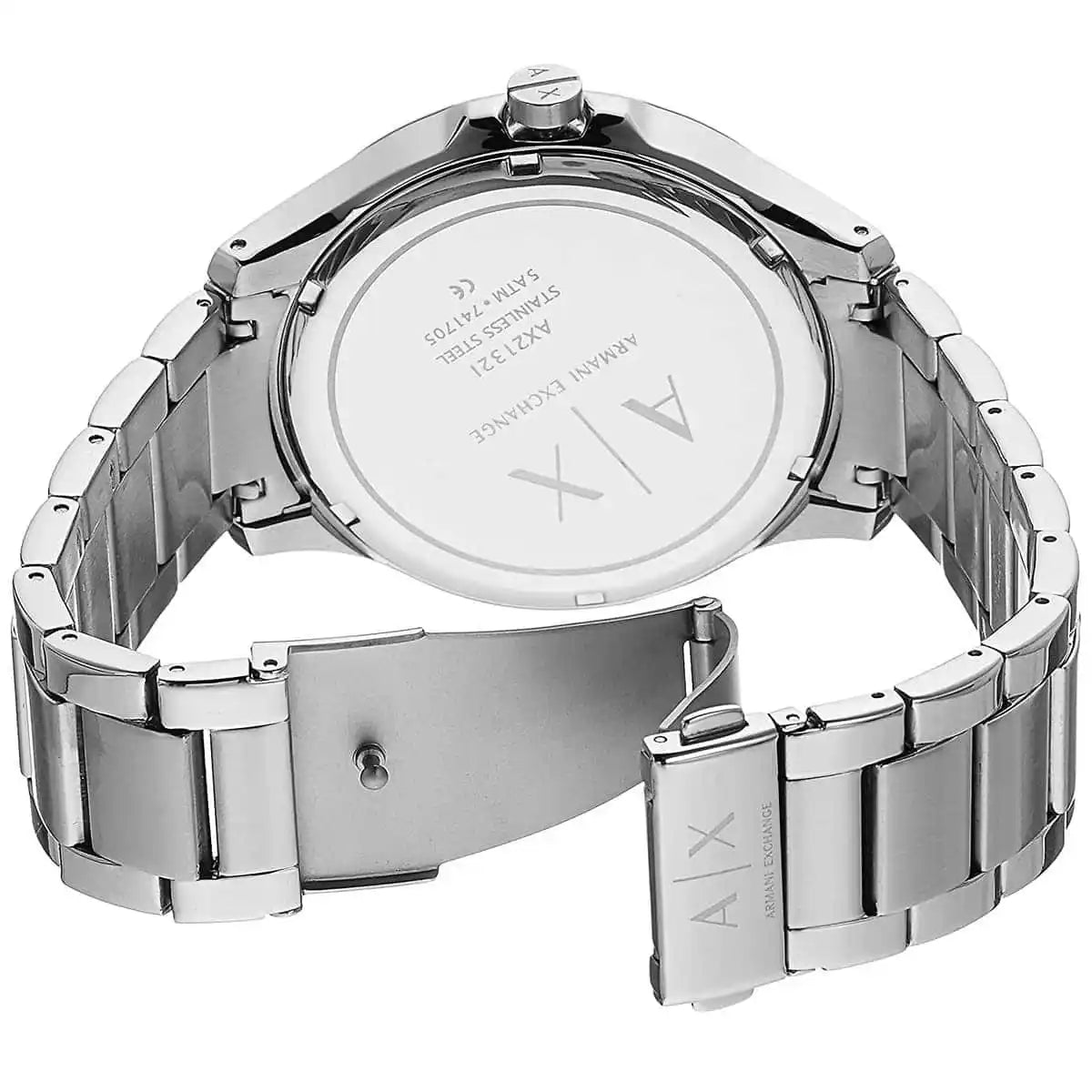 Armani Exchange Hampton AX2132 Men's Chronograph – Blue Dial with Silver Stainless Steel Bracelet